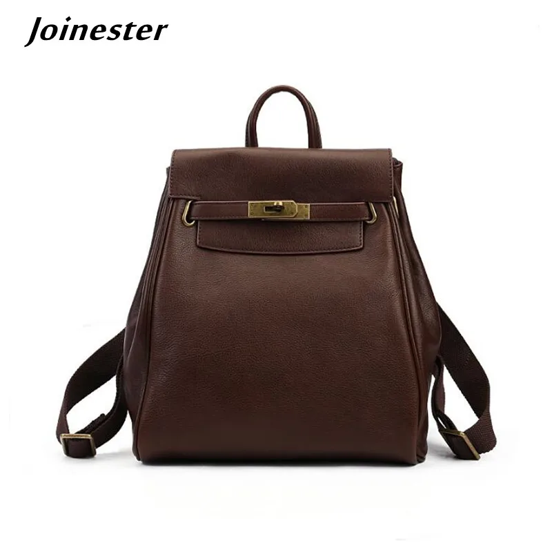 Classic Leather Backpack for Women Fashion Large Shoulder Bags Ladies Anti Theft Satchel Bags Wear-resistant Commuting Daypack