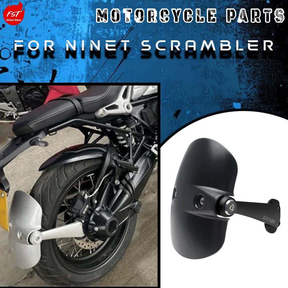 Rear Mudguard Splash Guard with License Plate Bracket for  R Nine T Scrambler Modification