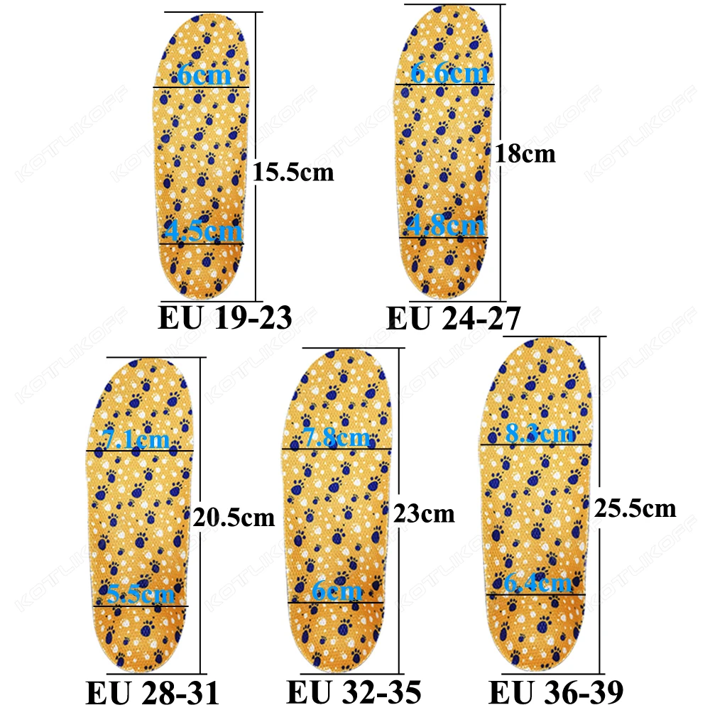 Picture 3: Kids Flatfoot Orthopedic Sport Insoles for Shoes Children Orthotics Insoles Flat Feet O/X Leg Correction Arch Support Shoe Pad
