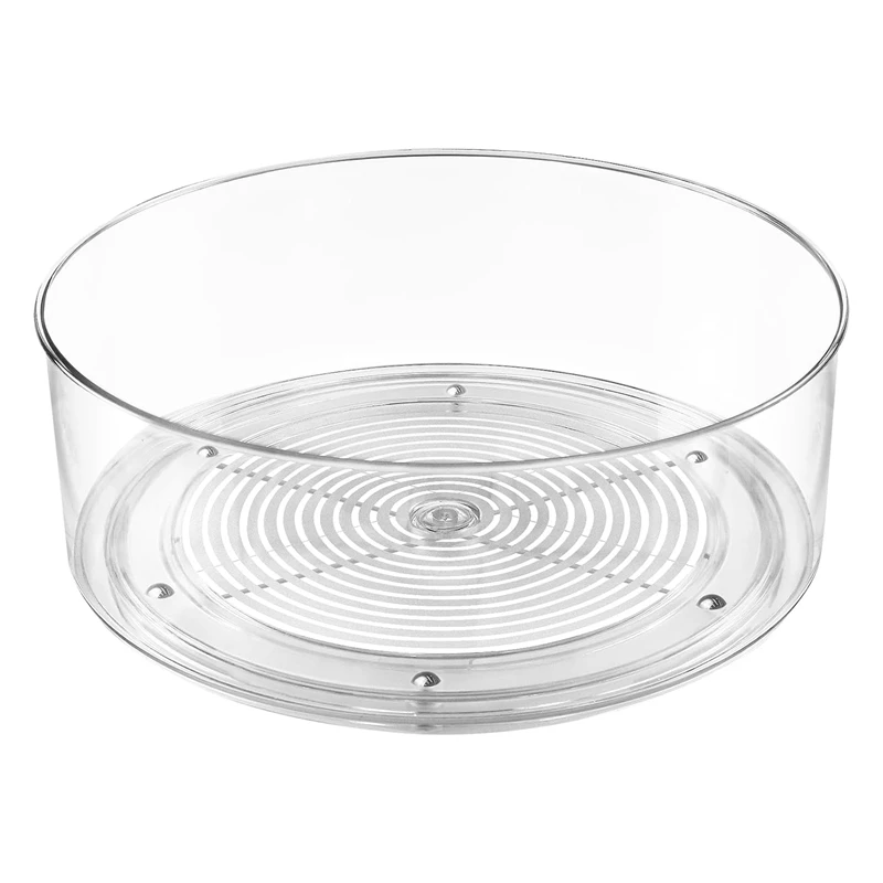 

1 PCS Refrigerator Lazy Susan, Clear Turntable Organizer, Pantry Lazy Susan Organizer, Plastic 360 Degree Rotating Lazy Susan