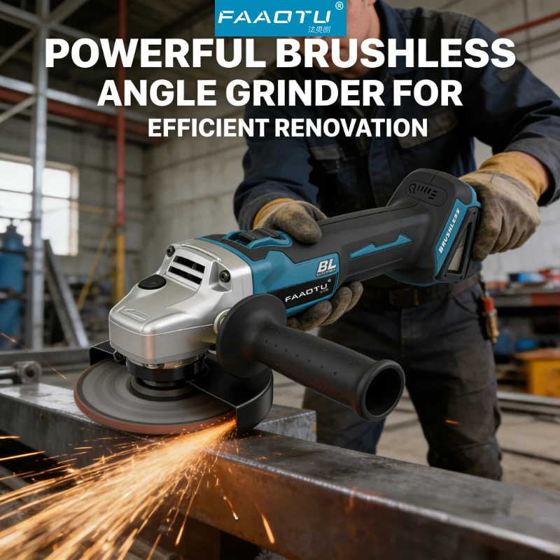 

Угловая шлифовальная машина FAAOTU DGA504 18В, бесщеточная, с литиевым аккумулятором, многофункциональная, без аккумулятора, совместима с аккумуляторами MT.