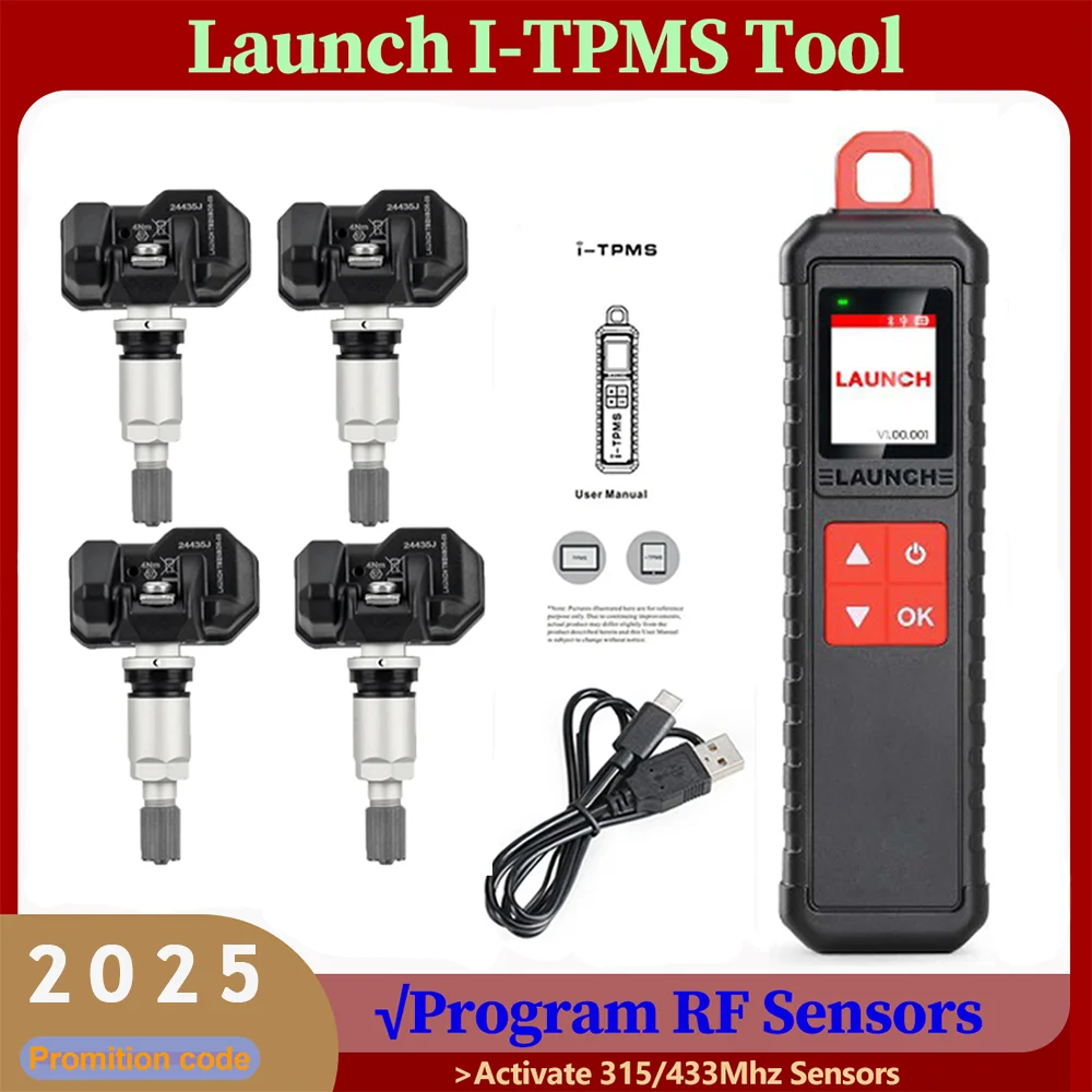 

Launch X431 i-TPMS Car Tire Pressure Detector Upgrade of TSGUN Tire Repair Tools for RF Sensors 315/433MHz TPMS Programming Tool
