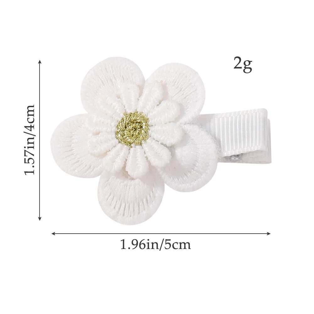 6 قطعة/المجموعة ديزي زهرة مقاطع الشعر دبابيس الشعر للأطفال اليدوية طفل الفتيات الأبيض الأميرة Hairgripes غطاء الرأس إكسسوارات الشعر هدية