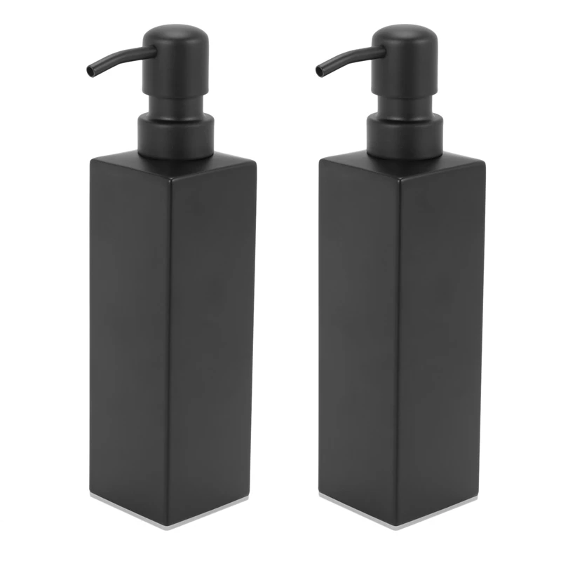 

2X New Stainless Steel Handmade Black Liquid Soap Dispenser Bathroom Accessories Kitchen Hardware Convenient Modern