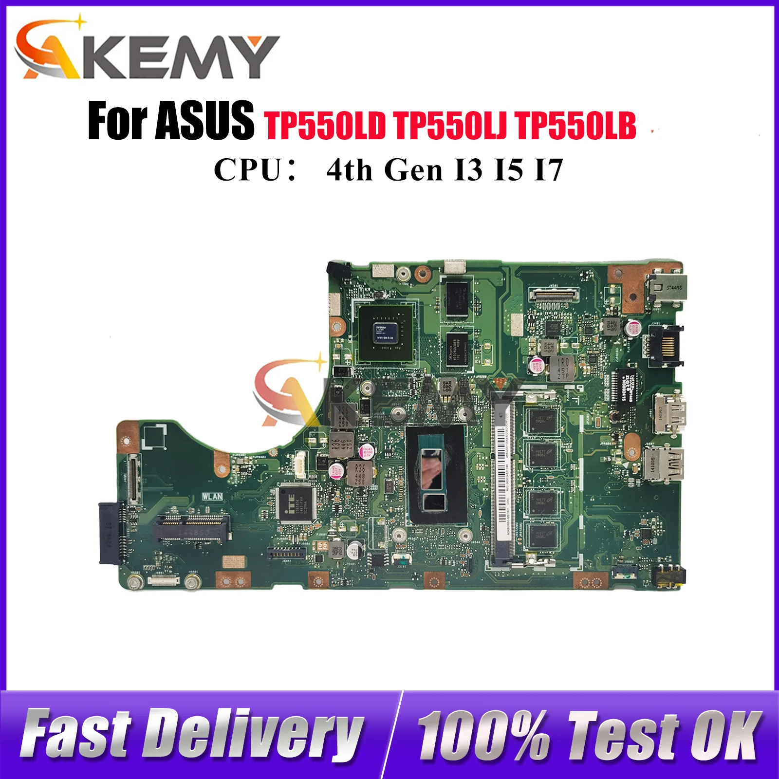 

TP550LD Материнская плата для ноутбука ASUS VivoBook Flip TP550L TP550LN J550L TP550LB TP550LJ TP550LAB TP550LD Материнская плата I3 I5 I7 CPU
