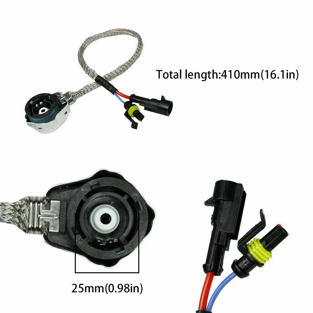 2X D2S/D4S HID ксеноновые лампы адаптеры провода жгут соединения кабеля Разъем