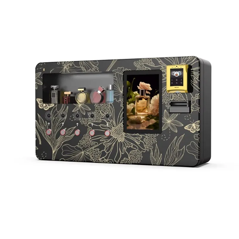 Custom Small Cologne Vending Machine Credit Card/Qr Code/Coin-Operated Wall-Mounted Perfume Vending Machine and Dispenser
