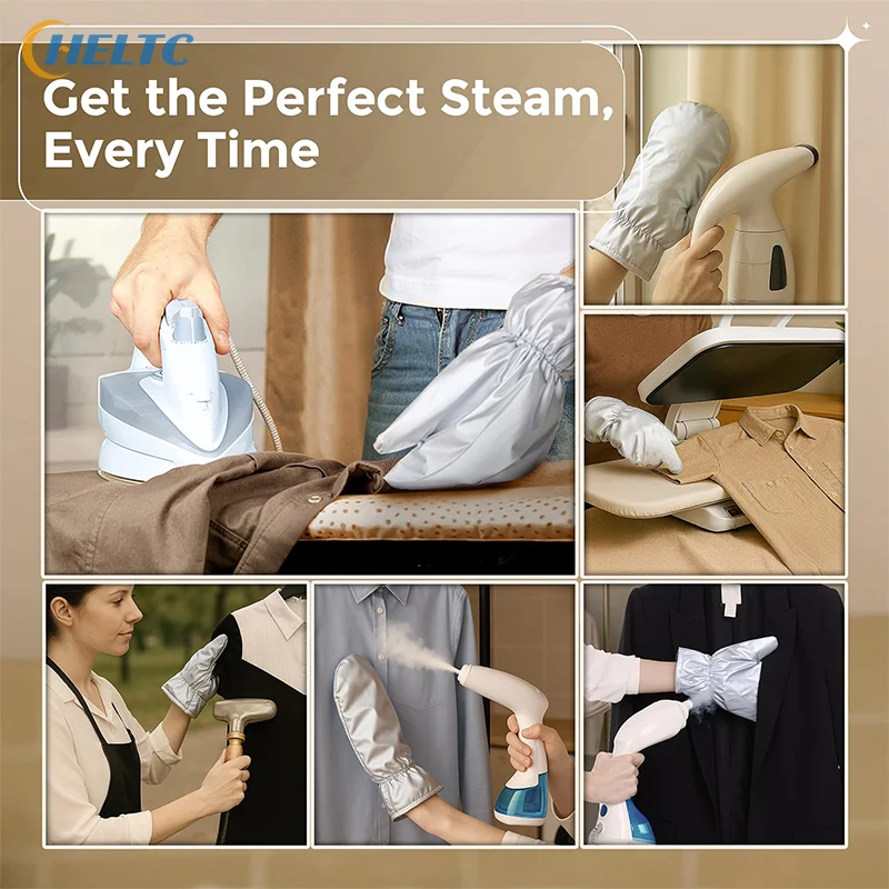 Garment Steamer Gloves For Steaming Clothes – Grey Steam Mitt Protects Against Heat – Flexible Hand Mitten For Steam Iron view 6