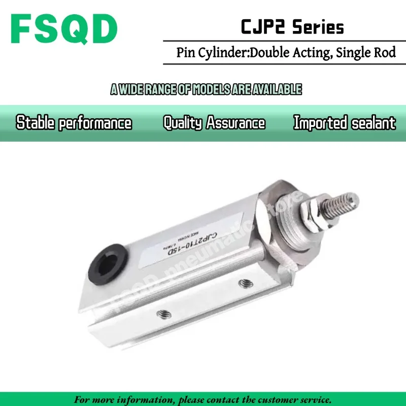 1PC Pin Cylinder Double Acting Single Rod CJP2T6-5 CJP2T6-10 CJP2T6-15 CJP2T10-5 CJP2T10-5 CJP2T10-10 CJP2T10-15 CJP2 Series