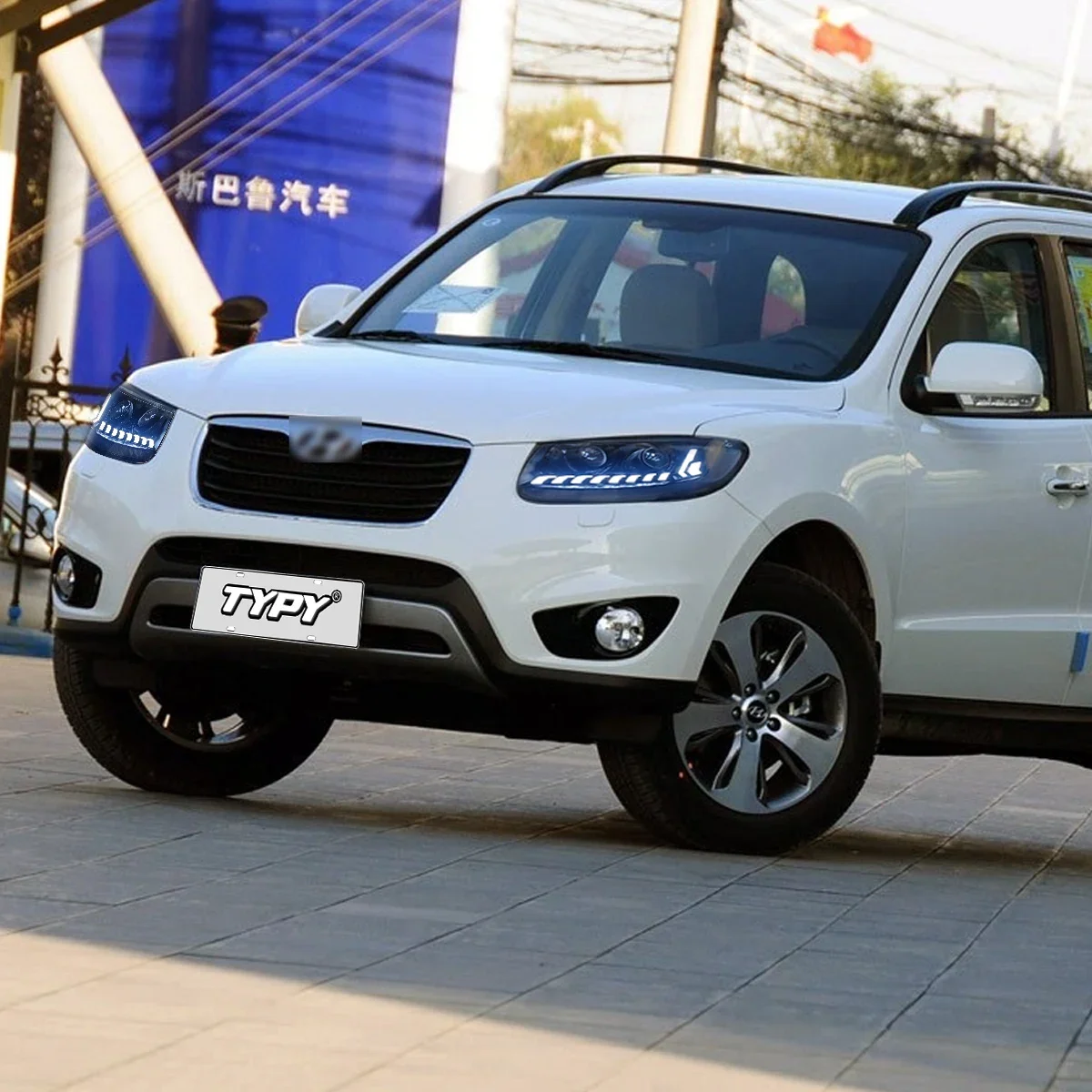 

TYPY автомобильная фара для Hyundai Santa Fe 2007-2012, обновленная, модифицированная для нового DRL, динамический указатель поворота, светодиодная фара, автоаксессуары