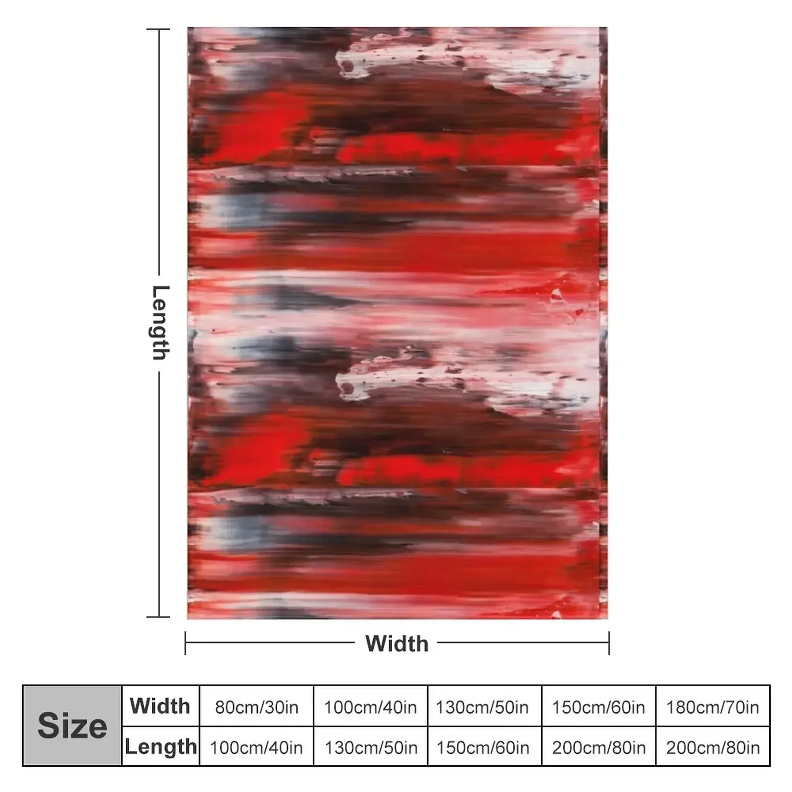 Abstract artwork #2 - Black, white, red waves Throw Blanket Soft Plush Plaid Flannel Fabric Decorative Beds Nap Blankets