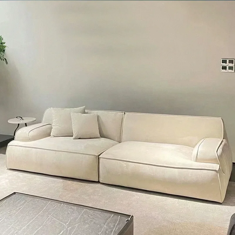 أريكة ذات صف مستقيم لغرفة المعيشة، شقة كبيرة وصغيرة، خفيفة فاخرة وبسيطة، سرير من القماش غير اللامع وأريكة الإفطار #3