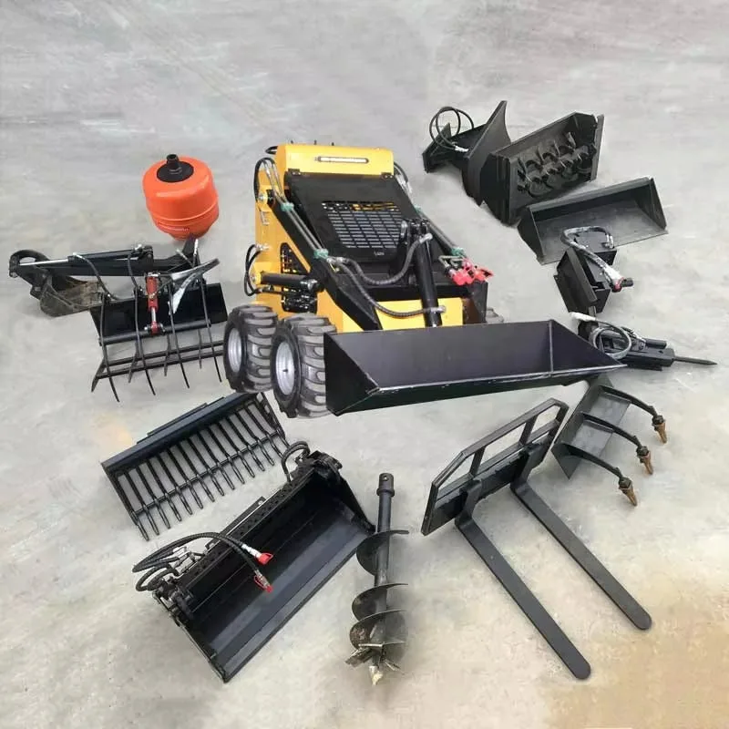 

Быстрая доставка, мини-погрузчик с бортовым поворотом, с ковшом и фронтальным навесным оборудованием, сертификаты CE EPA