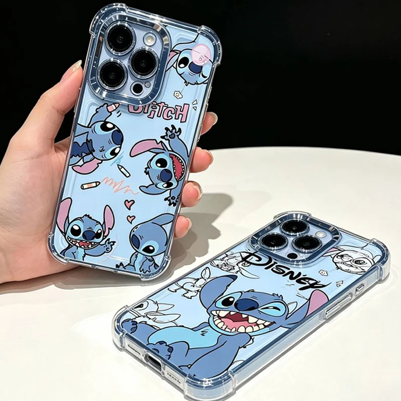 Funda Transparente Antigolpes con Diseño de Stitch para Google Pixel 10A, 10, 9, 8, 7 Pro, 9A, 8A, 7A, 5G, Pixel 10, Pixel 9, Pixel 8, Pixel 8A