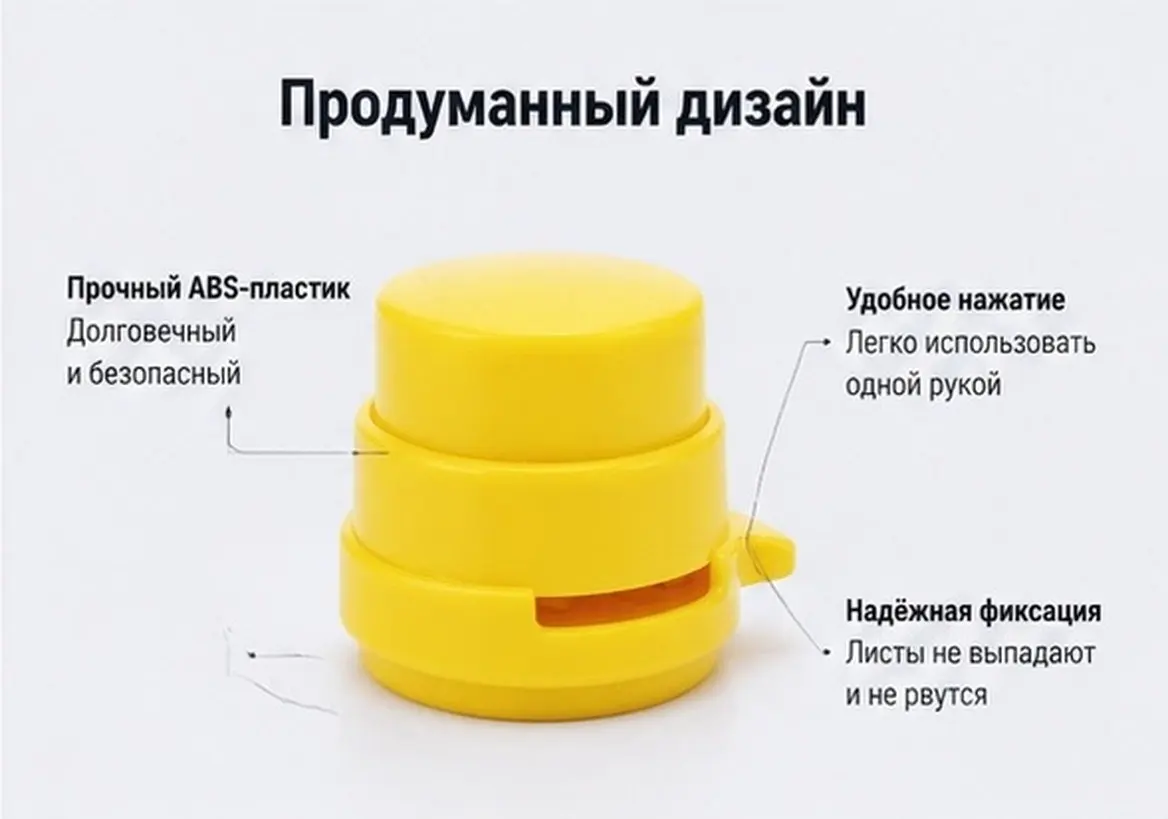 Portable Pocket Stapler No Staples for Binding Simple Documents Bills Random Color Book Stitcher Paper Stapler