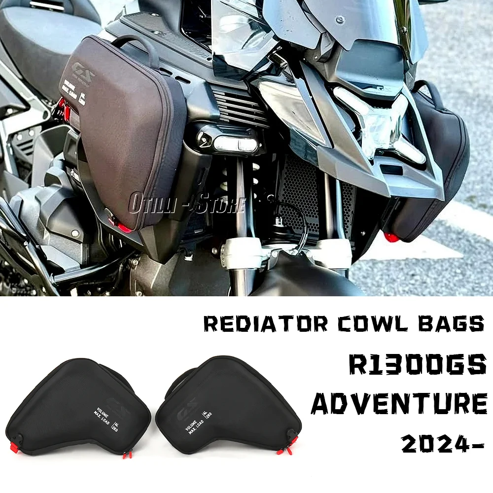 

For BMW R1300GSA R1300GS ADV Motorcycle Accessories Radiator Cowl Bag Side Fairing Tool Storage Bags 2kg R 1300 GS Adventure 4L