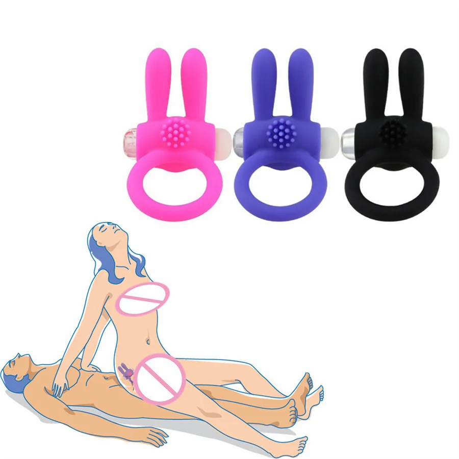 Penis Ring Vibrator For Couple Clitoris Massager Delay Ejaculation Silicone Vibrating Cock Ring Masturbation Cockring Sex Toys