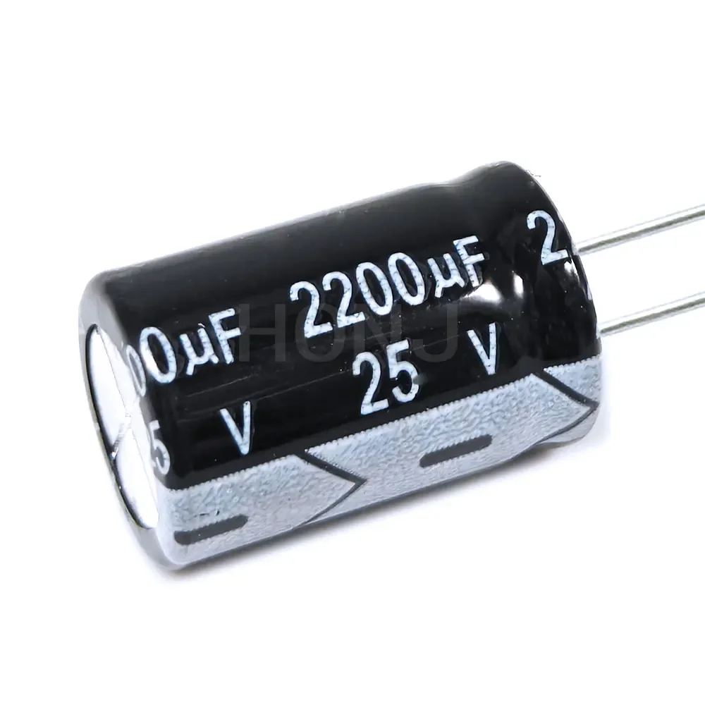 10PCS ​​2200uF 25V 2200MFD 25Volt 13 * 20mm Aluminum Electrolytic Capacitor Radial 2200mf25v 2200uf25v 25v2200mf 25v2200uf ±20%​