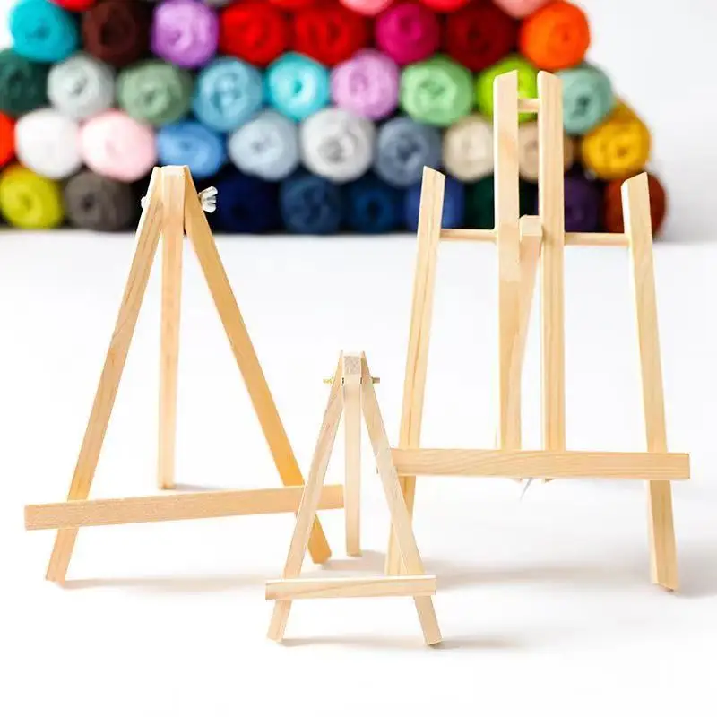 Mini Tripod Embroidery Accessories Easels Display Stand Painting Punch Needle Cross Stitch Holder Wood Stand for Crafts Supplies