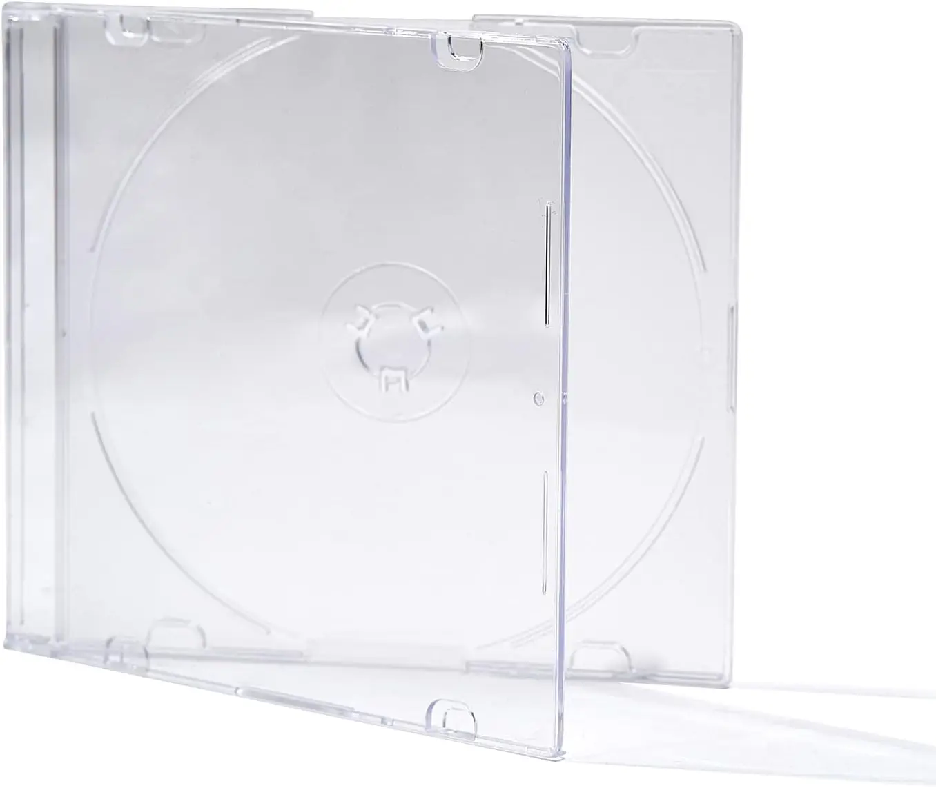 

Ultra Thin 5.2mm Slim Clear CD Jewel Case with Built-in Frost Tray, Pack of 100