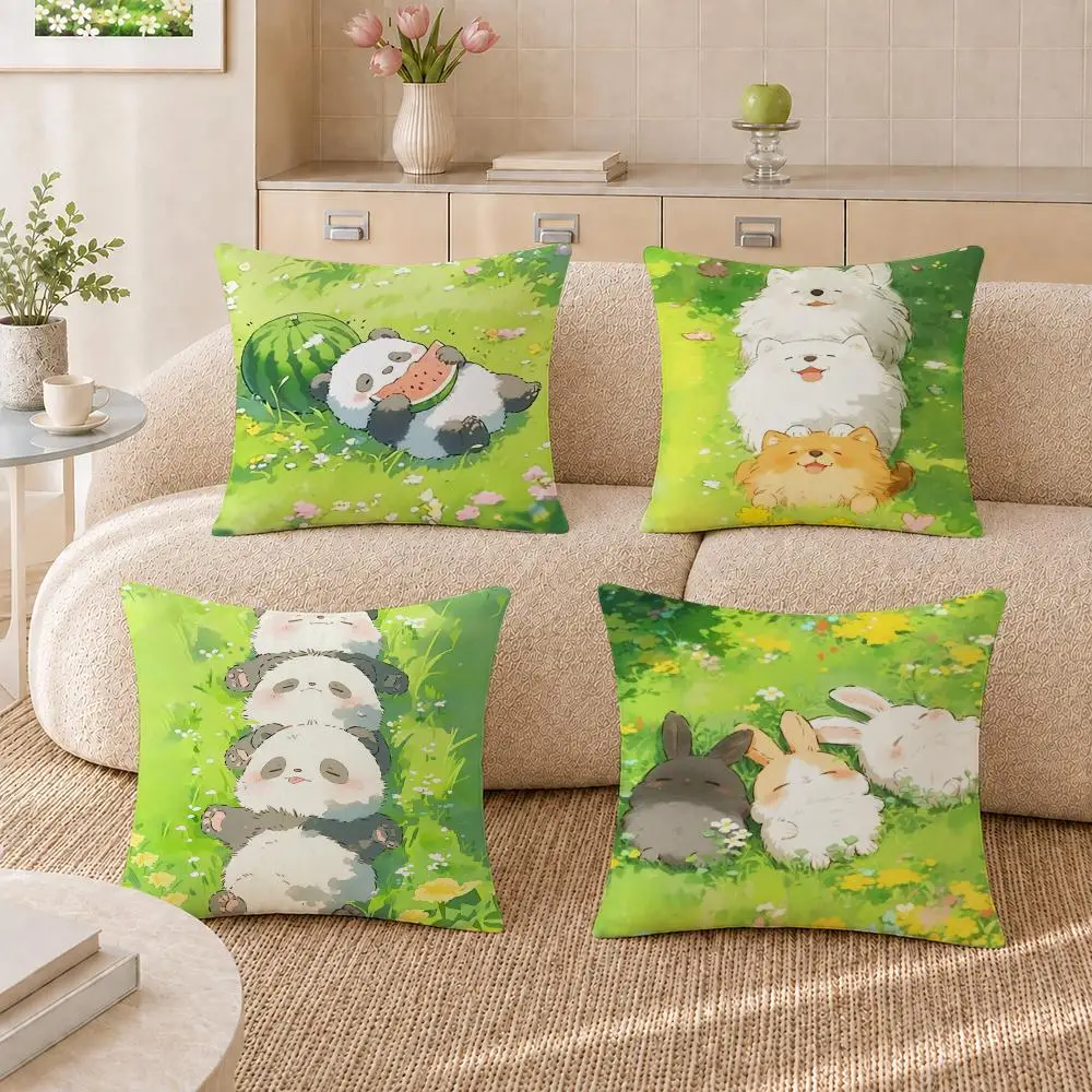 Cartoon drawing animal Cushion Cover Pillowcase Sofa Living Room Home Gift Office Decor Protective Covers