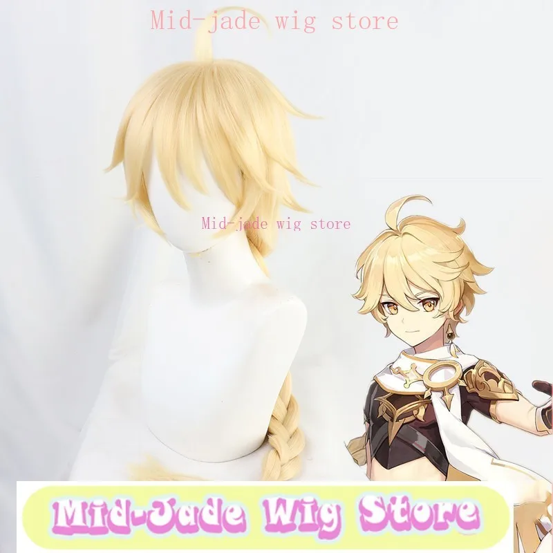 

Yuanshenkong Role-playing Wig Fluorescent Cosplay Party Costume Props Synthetic Hair Heat-resistant Fiber Traveler CP Player Wig