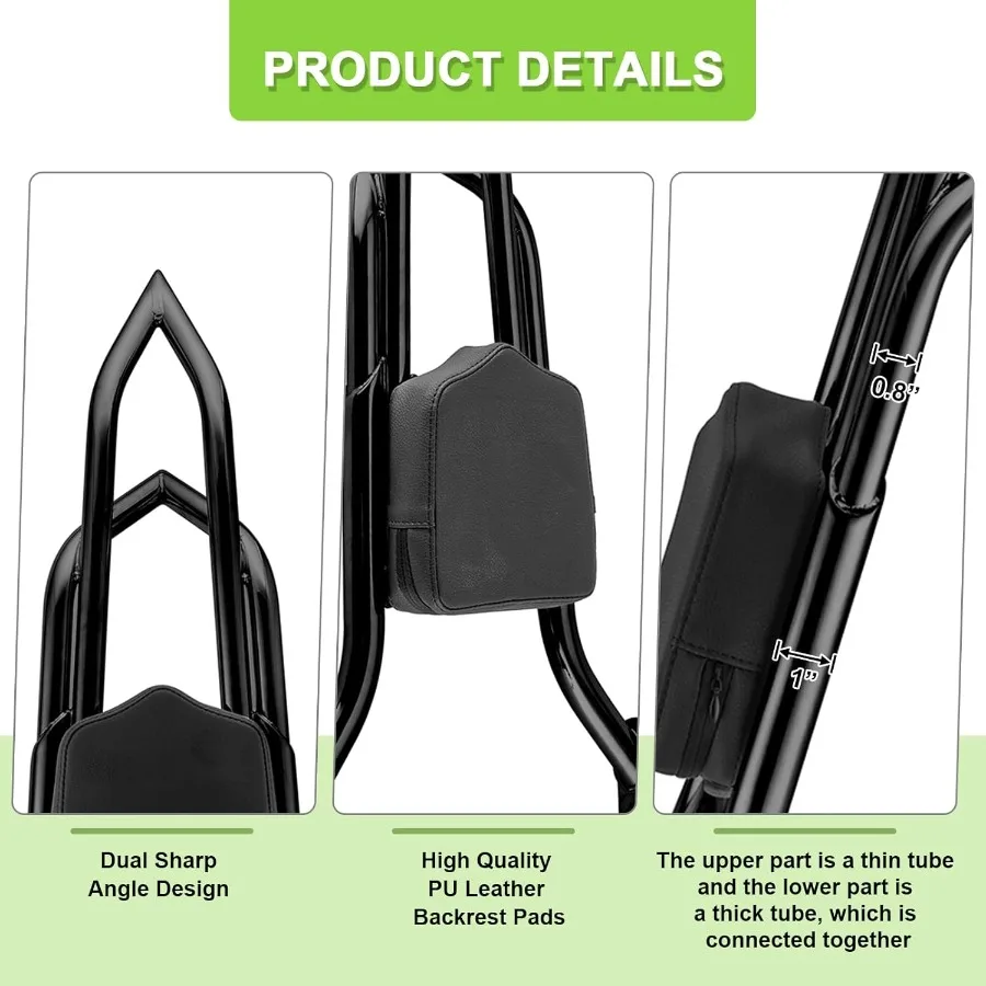مسند ظهر للركاب بار سيسي بار قابل للفصل 28 مع دعم مريح قابل للتعديل لدراجة Harley Touring Street Road Electra Glide