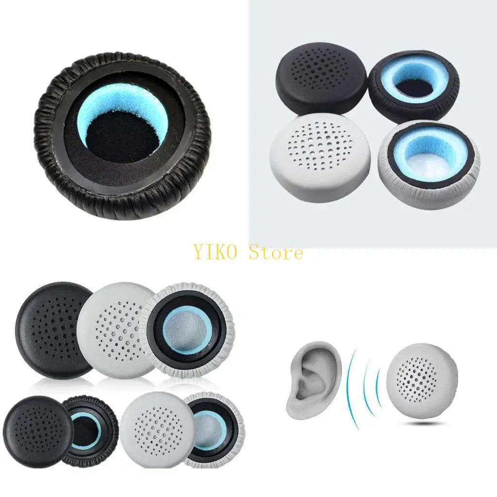 K32C 1 paire d'oreillettes en housse coussin, oreillettes remplacement pour casque Evolve 20 20se 30 30II 40 65 65 +