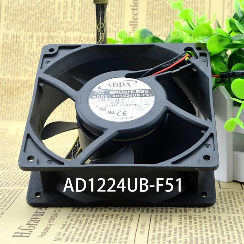 H  New sealed Server Driver Fan AD1224UB-F51 24VDC 0.40A 120*120*38MM  FOR  ADDA radiator