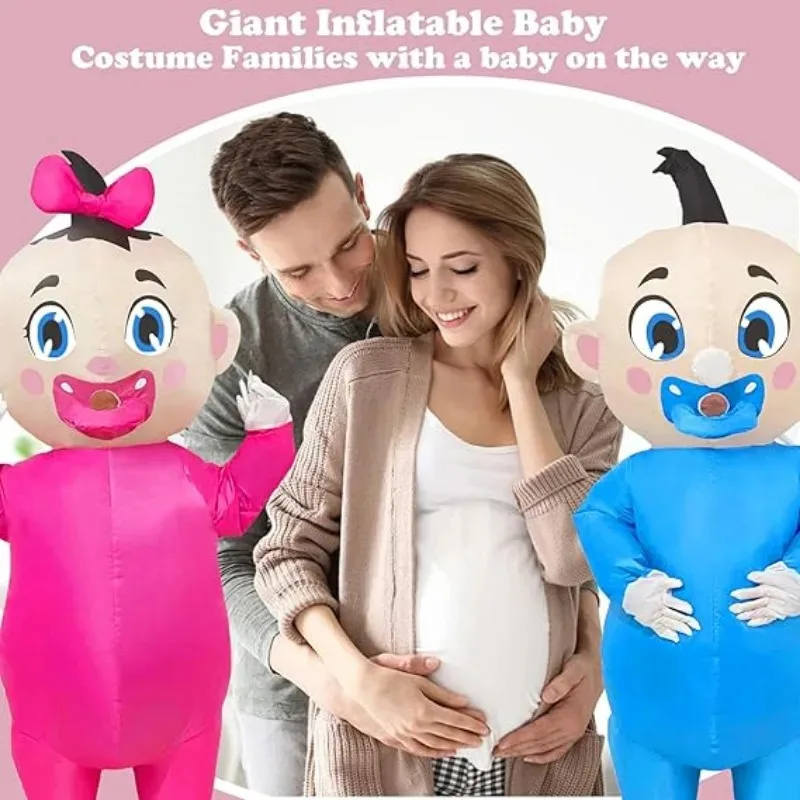 

2025 yiyi Giant inflatable costume blow up dress up adult play baby gender reveal Halloween cosplay funny set holiday
