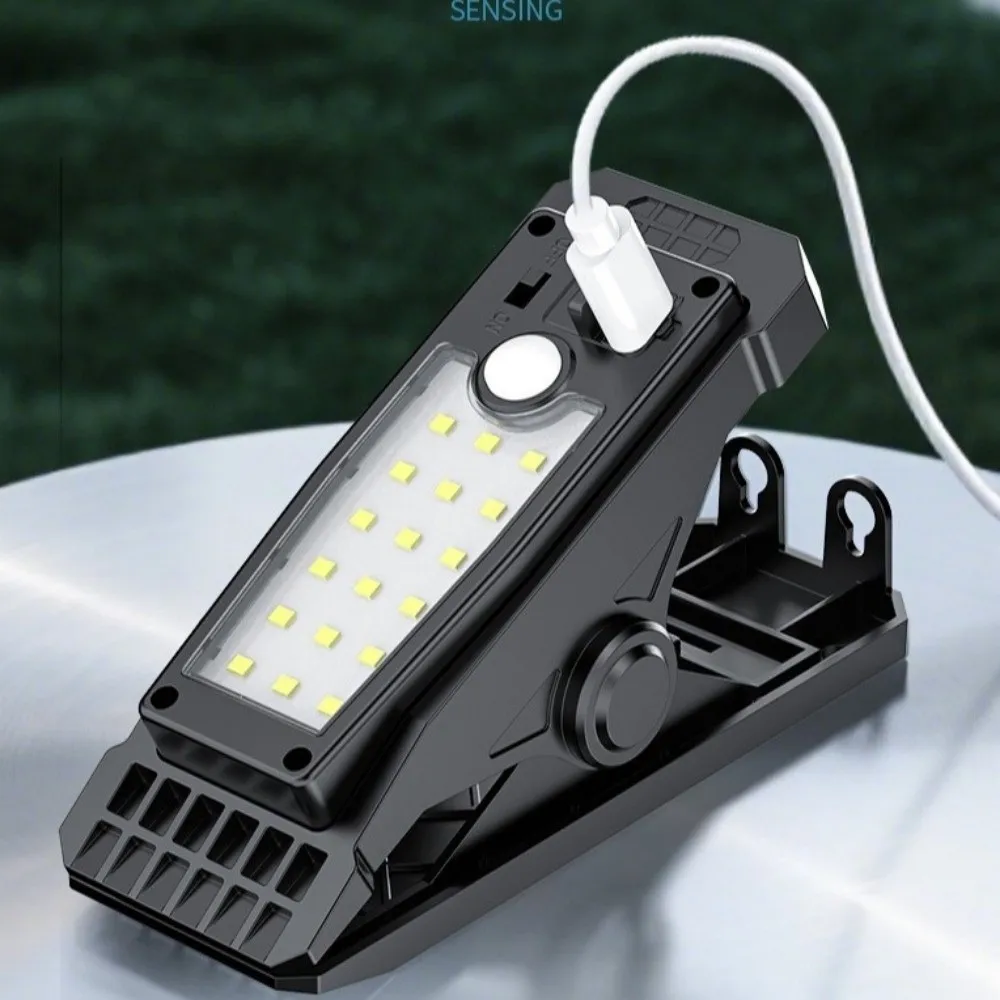 Clip On Solar Clip-on Lamp 3 Modes Waterproof Garden Wall Light Human Body Induction Solar Powered Solar Fence Light Camping