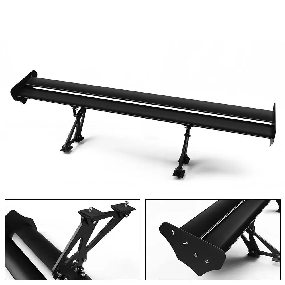 

Car Tail Wing Modification GT Modified Perforated Double-layer Aluminum Alloy Tail Wing Three-compartment Car Fixed Wing Spoiler