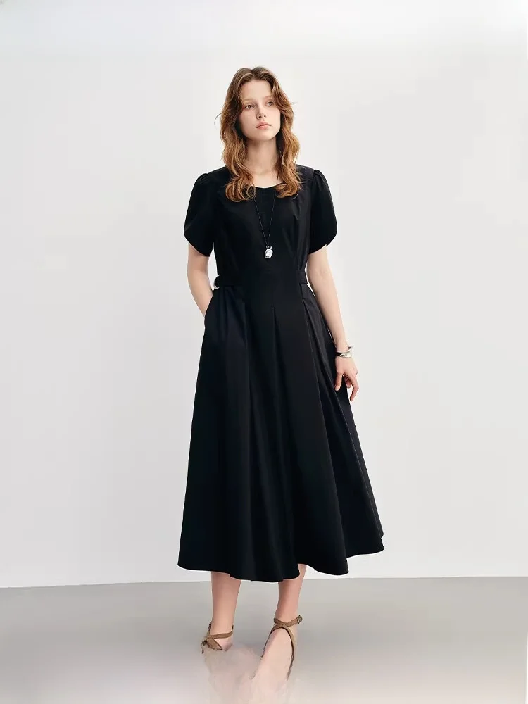 

Новинка: Модное женское длинное платье макси с плиссировкой на талии, готовое к офису, для лета, больших размеров