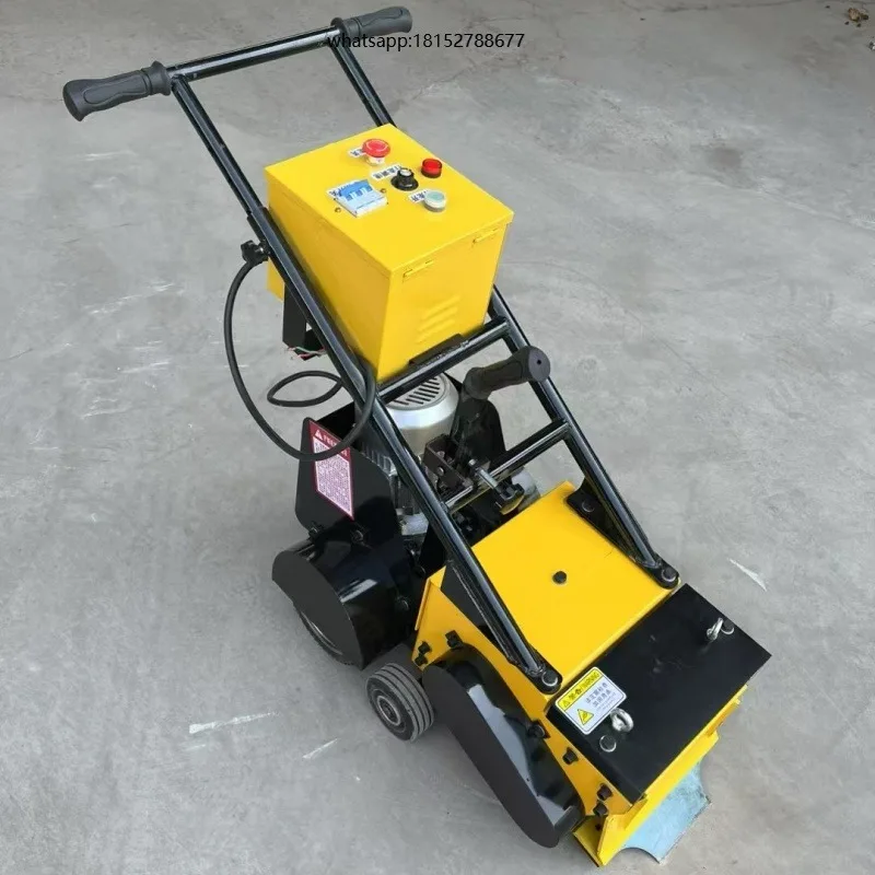 Hand Push Electric Floor Scarifier, Variable Frequency Old Rubber Runway Remover Machine for Rubber Track Removal