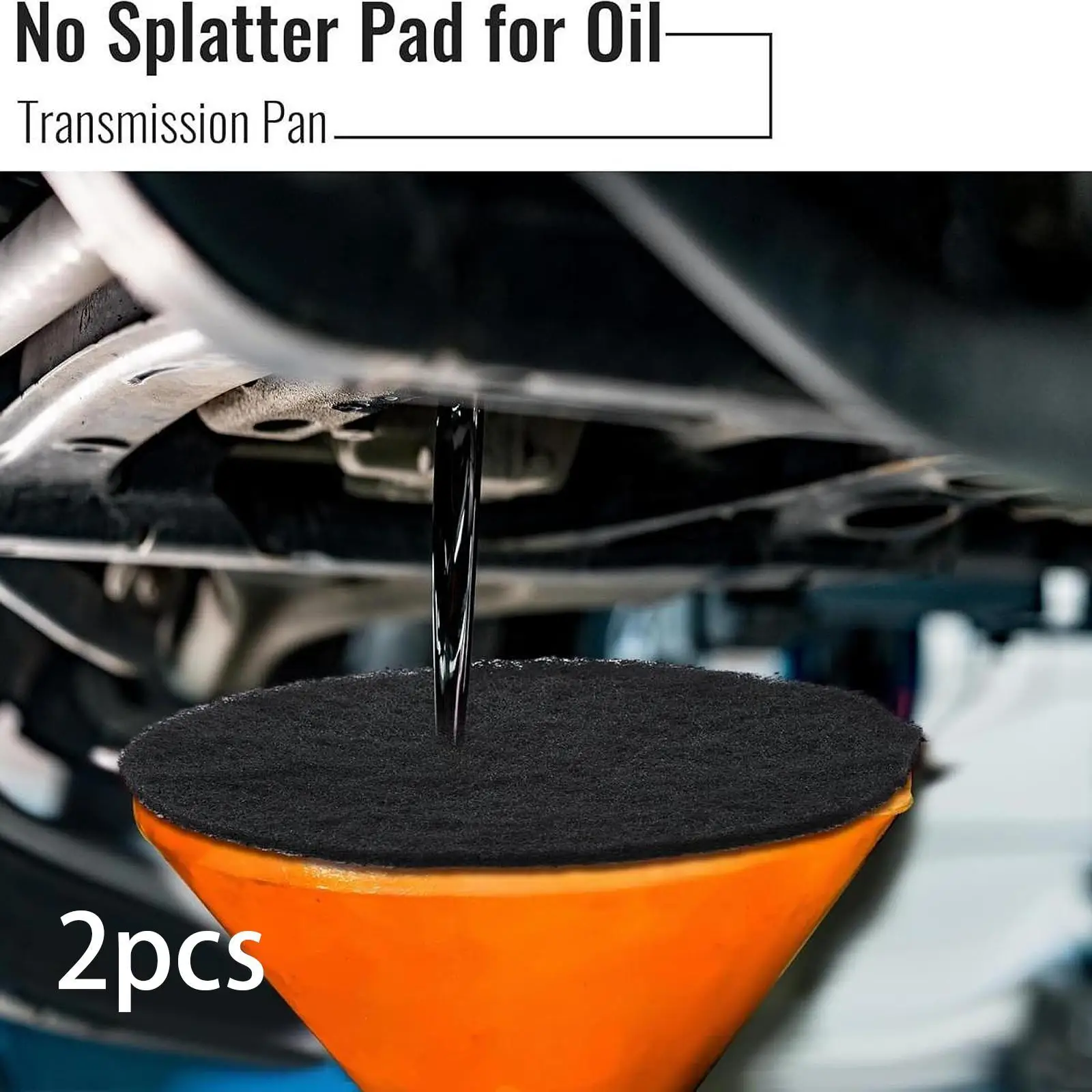 Black Oil Splash Pad Polyester Non Slip Oil Change Accessory for Engine Oil Drain Bucket Garage Use