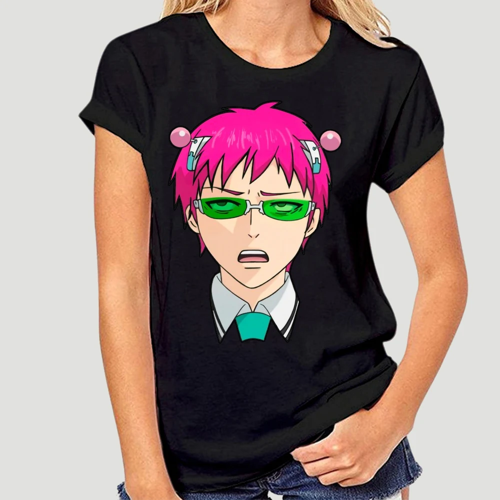 Anime Disastrous Life Of Saiki K Cotton T Shirt Men Short Sleeve o-neck Tshirt Funny Hip Hop Tees Tops Harajuku 3914X