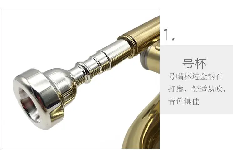 Cheap Bb Golden colorful pocket Trumpet for Sale