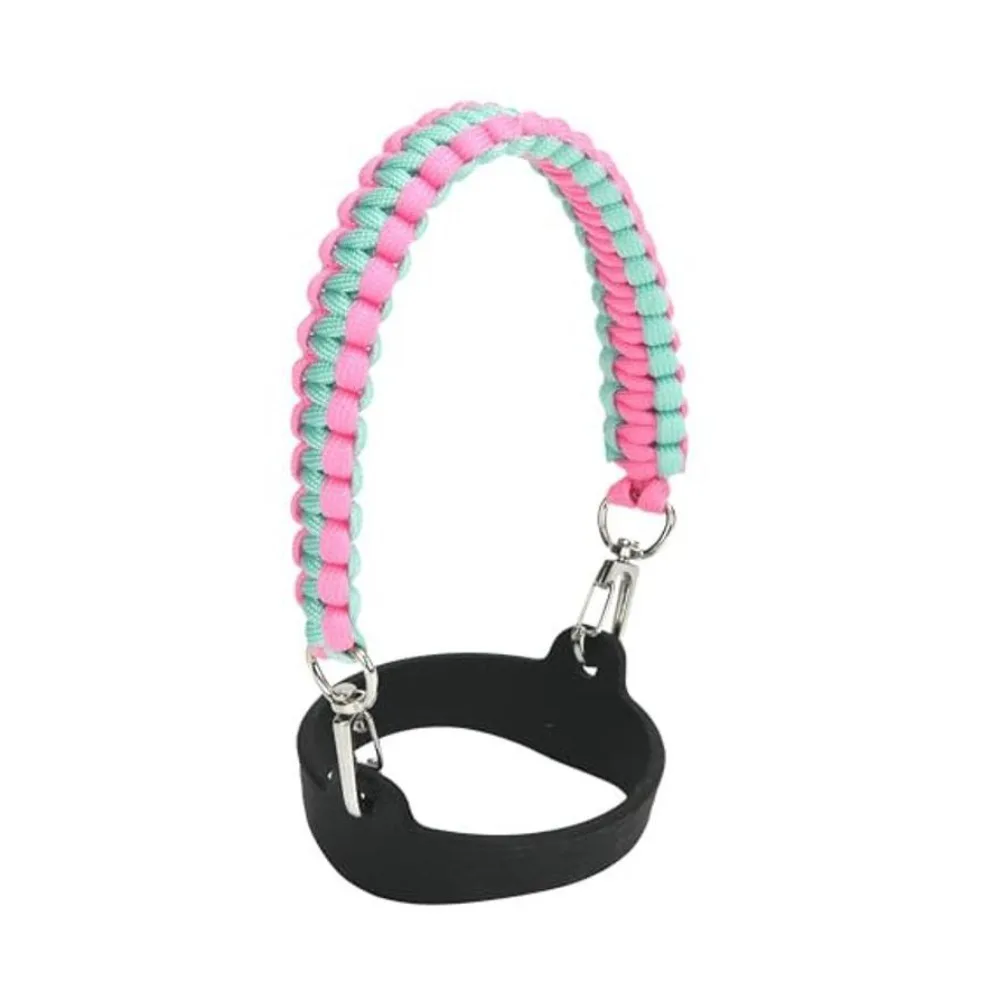 

Hand-Free Woven Water Bottle Sling Rope Stretchable Reusable Braided Water Bottle Handle Strap Universal Color Blocking