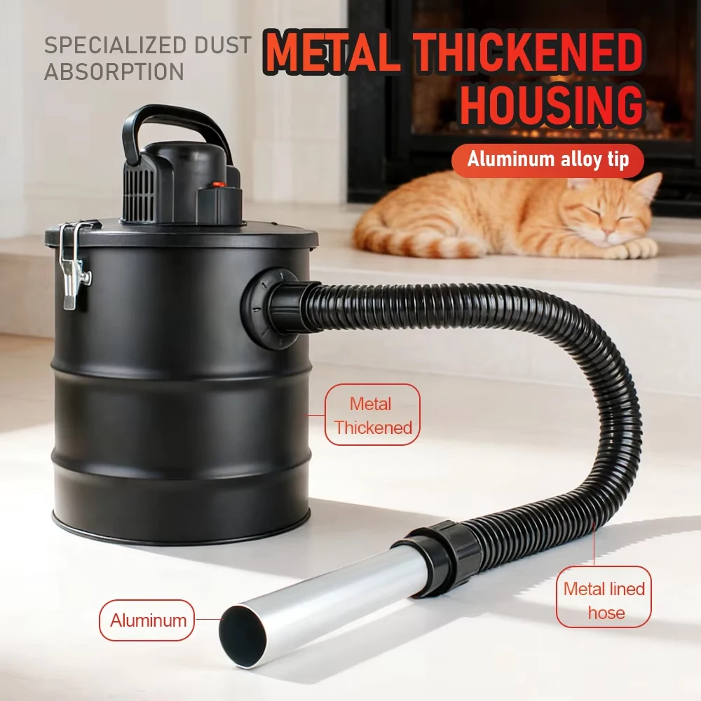 Fireplace Ash Vacuum Cleaner Powerful Suction 20L 220V 1200W Household Barrel Vacuum Cleaner for Hotel Apartments