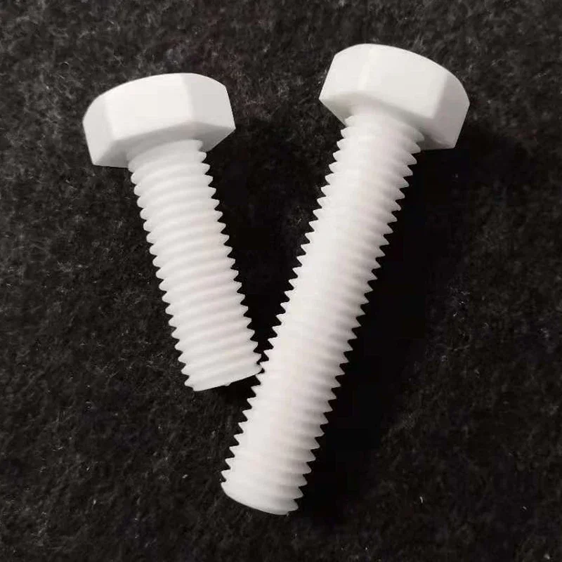 

YYCkpwWC 6pcs M6 Polypropylene PP Hexagonal plastic bolt Acid alkali resistant Plastic screw preservative 50mm-70mm Length