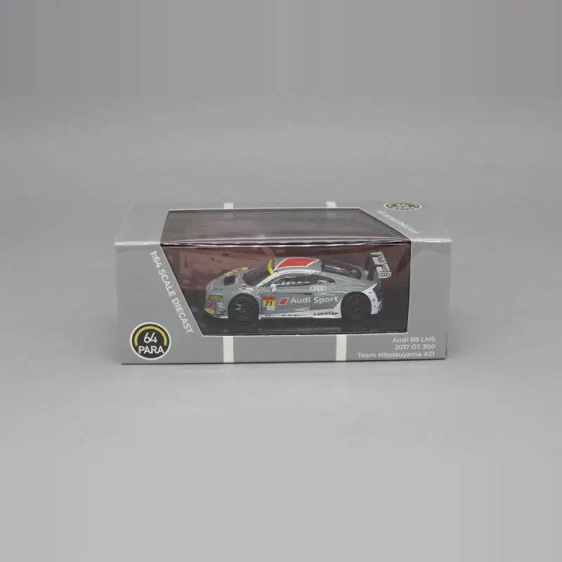Diecast 1/64 Size Audi R8 2015 Car Model LMS EVO II 2024 Alloy Car Model Toys for Boys Collection Display Gift