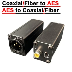 Coaxial /Optical Fiber To AES Digital Signal AES Input To Coaxial/fiber Output Isolation Transformer TYPE-C USB 5V Power Supply