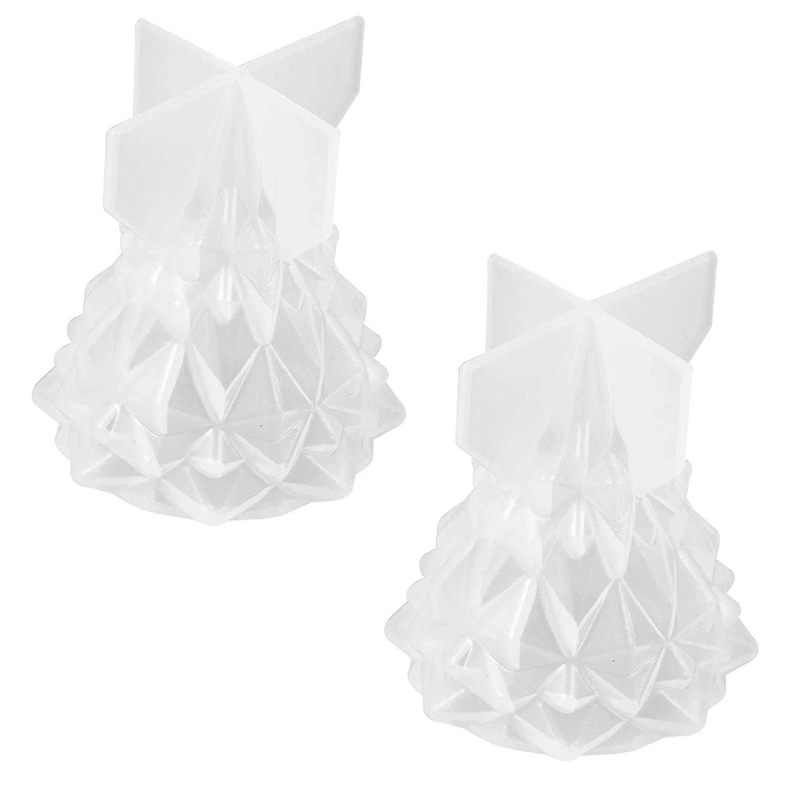 

2Pcs Silicone Xmas Tree Mold 3D Mini Holiday Resin Art DIY Craft Ornaments Mold Reusable Silicone Mould Festival Decoration
