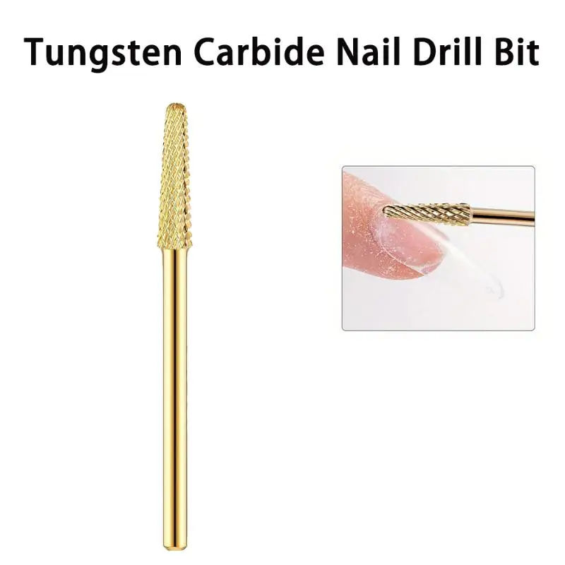 Tungsten Steel Nail Drill Bits Easy to Install Safe for Cuticle Removal Gel Nail Grinding Beginner Home Salon Use