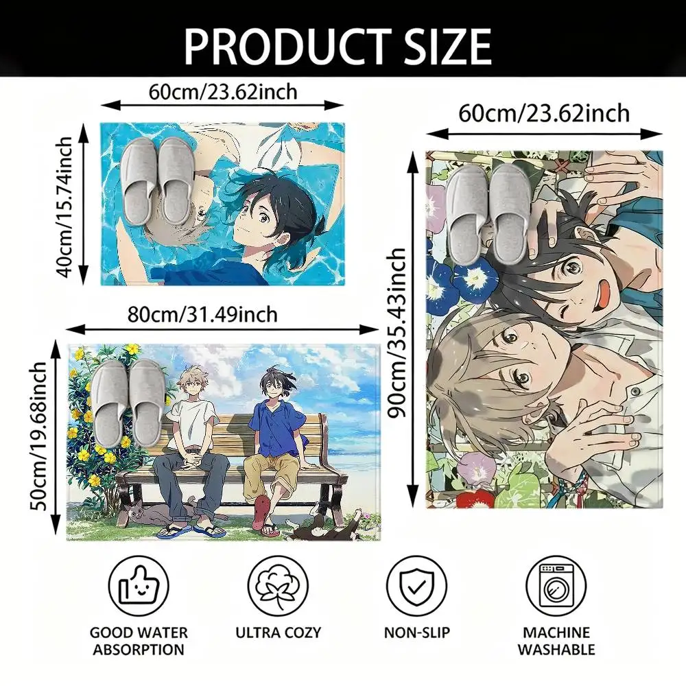 Anime Film The Stranger By The Shore Floor Mat Soft Non Slip for Entry Door Bathroom Indoor Home Decorative Carpet