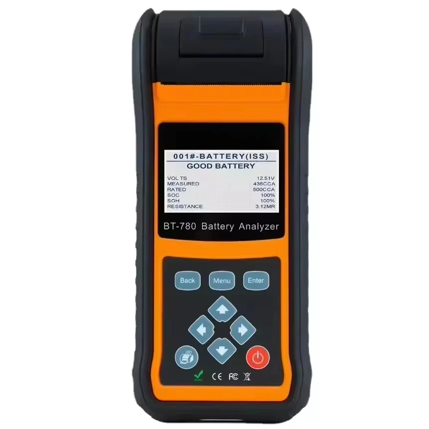 12V Battery Tester 0-1000A Car Batteries Analyzer Built-in Printer Car Accessories Battery Monitor