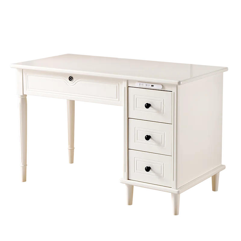 

Стол из массива дерева, письменный стол, белый компьютерный стол 1м 1,1м 1,2м, детский домашний кабинет, простой и современный