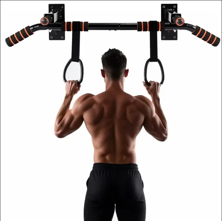 2026 Fitness Dull Polish Horizontal Bar Home Gym Strength Training Wall Mount Pull Up Bar Parallel Bars