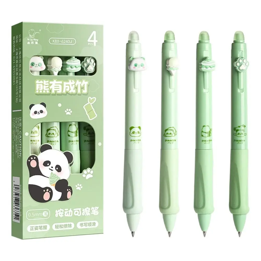 Creative Aesthetic 1PC Thermal Eraser Pen Cartoon Black Blue Ink Erasable Gel Pen Cute INS 0.5mm Neutral Pen Student