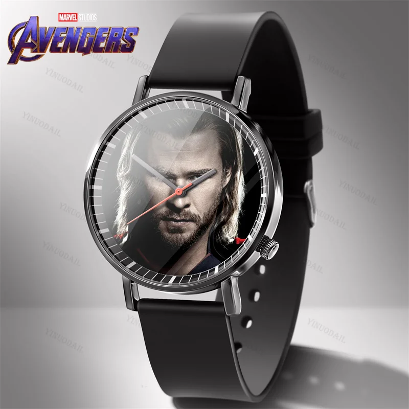 Spiderman Marvel Avengers Fashion Watch for Men Reloj Hombre Quartz Wristwatches Student Relogio Masculino Cartoon Figures Gift